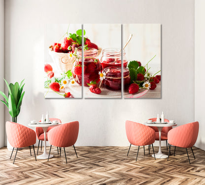 Sweet Homemade Strawberry Jam Canvas Print-Canvas Print-CetArt-1 Panel-24x16 inches-CetArt