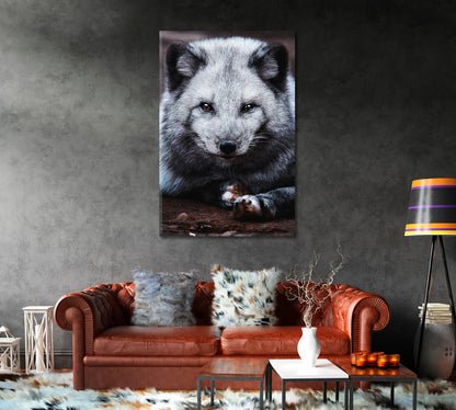 Beautiful Arctic Fox Canvas Print-Canvas Print-CetArt-1 panel-16x24 inches-CetArt