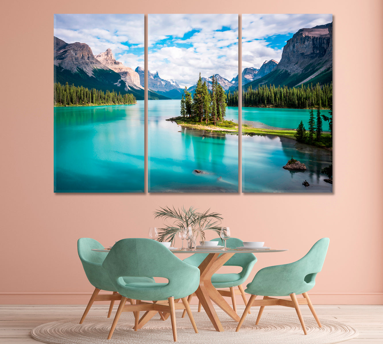 Jasper National Park with Maligne Lake Canada Canvas Print-Canvas Print-CetArt-1 Panel-24x16 inches-CetArt