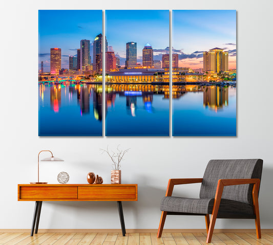 Downtown Tampa Florida USA Canvas Print-Canvas Print-CetArt-1 Panel-24x16 inches-CetArt