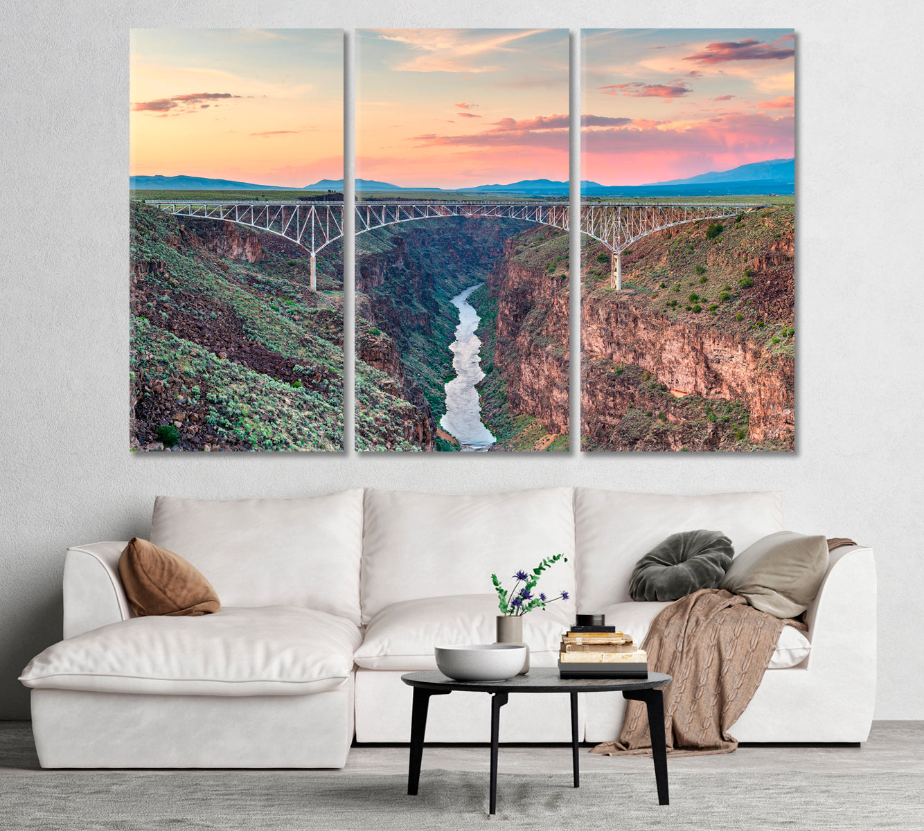 Rio Grande Gorge Bridge New Mexico USA Canvas Print-Canvas Print-CetArt-1 Panel-24x16 inches-CetArt