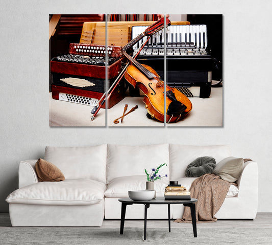 Ethnic Music Instruments Canvas Print-Canvas Print-CetArt-1 Panel-24x16 inches-CetArt