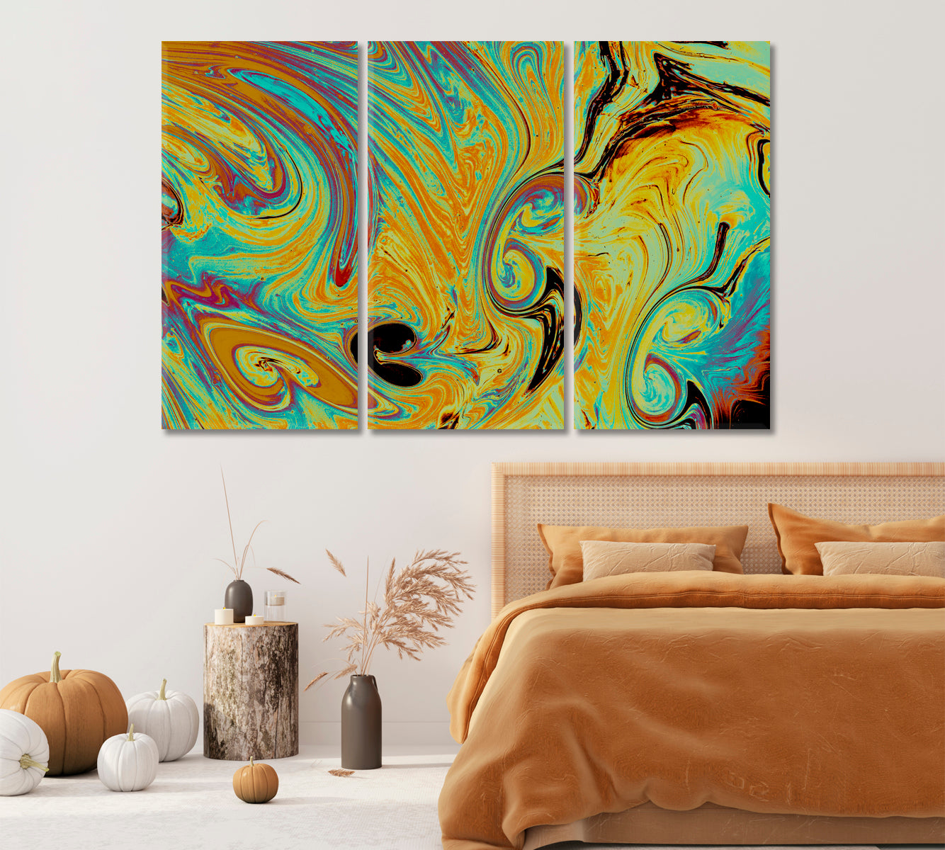 Colorful Abstract Patterns Canvas Print-Canvas Print-CetArt-3 Panels-36x24 inches-CetArt