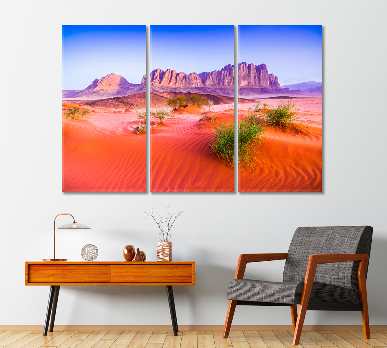 Al Qattara Mountain in Valley of the Moon Arabia Desert Canvas Print-Canvas Print-CetArt-1 Panel-24x16 inches-CetArt