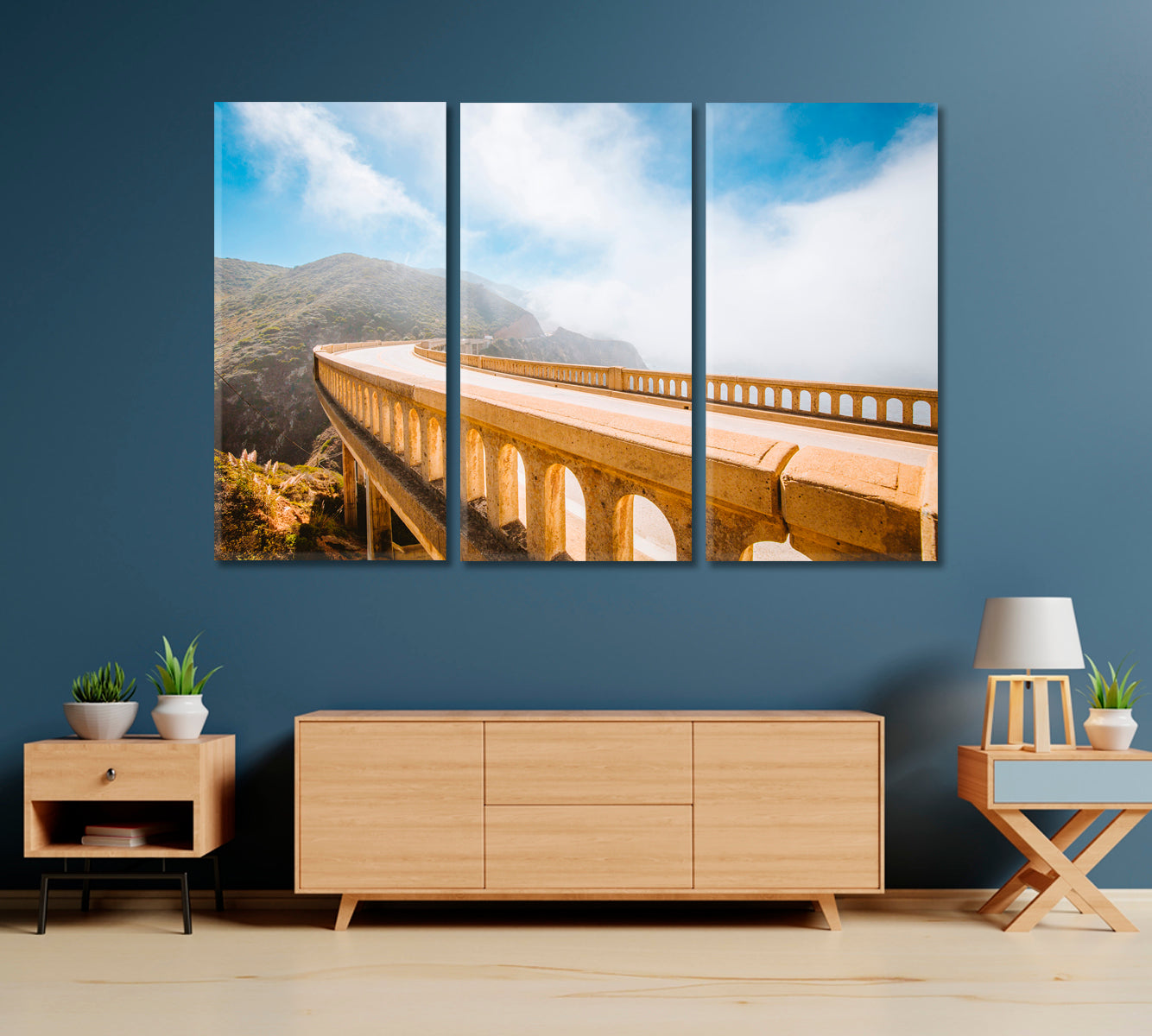 Historic Bixby Creek Bridge California USA Canvas Print-Canvas Print-CetArt-1 Panel-24x16 inches-CetArt