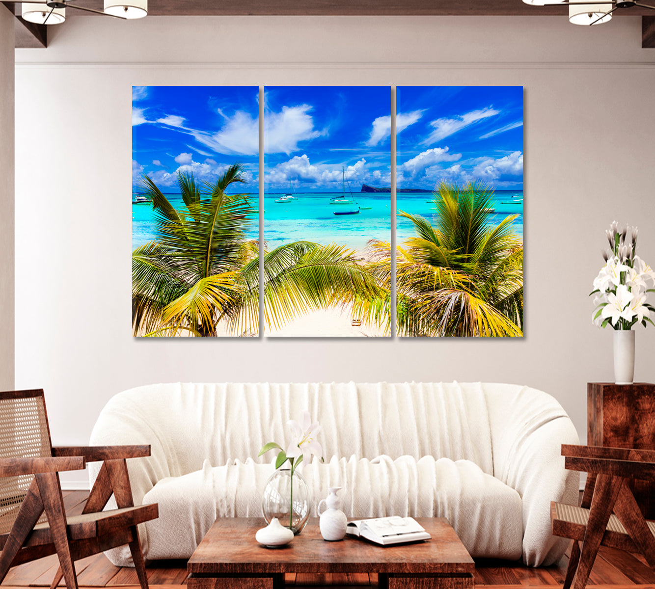 Tropical Landscapes of Mauritius Canvas Print-Canvas Print-CetArt-1 Panel-24x16 inches-CetArt