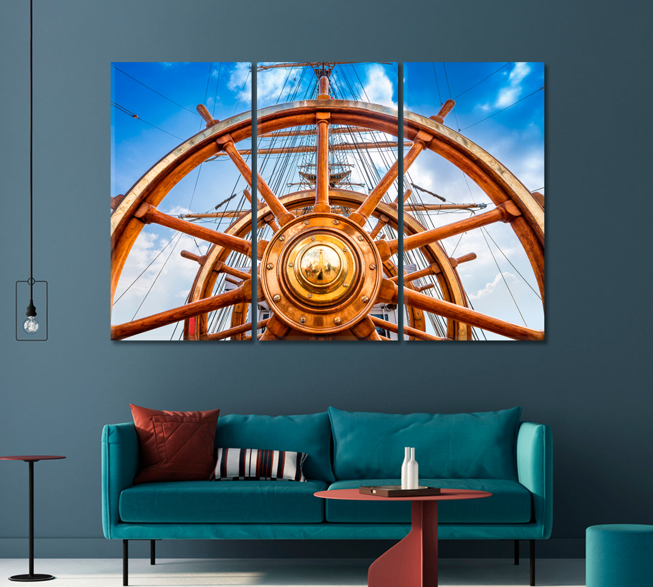 Ship's Wheel Canvas Print-Canvas Print-CetArt-1 Panel-24x16 inches-CetArt