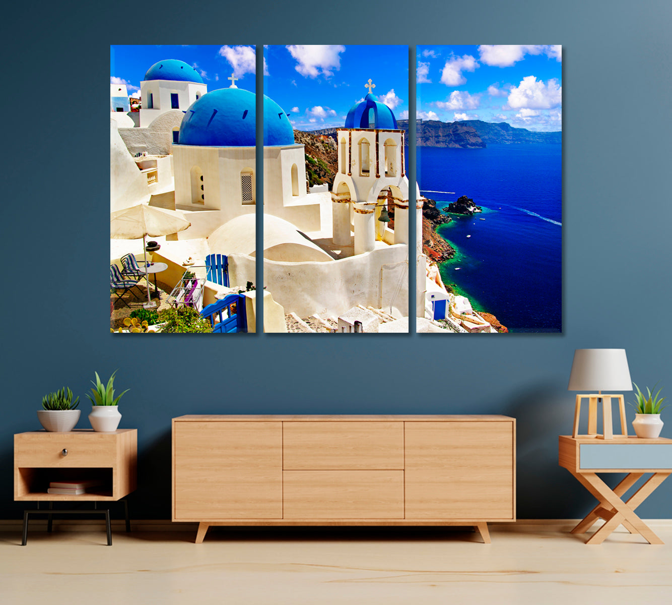 Santorini Oia Village Greece Cyclades Canvas Print-Canvas Print-CetArt-1 Panel-24x16 inches-CetArt