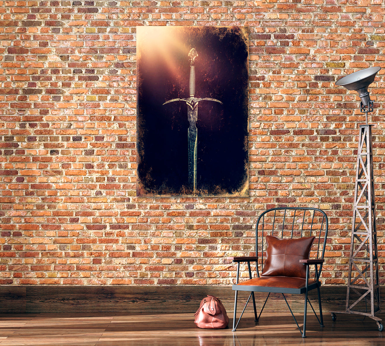 Magic Sword Canvas Print-Canvas Print-CetArt-1 panel-16x24 inches-CetArt