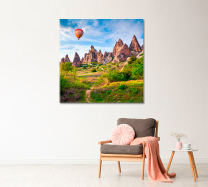 Hot Air Balloon Cappadocia Canvas Print-Canvas Print-CetArt-1 panel-12x12 inches-CetArt