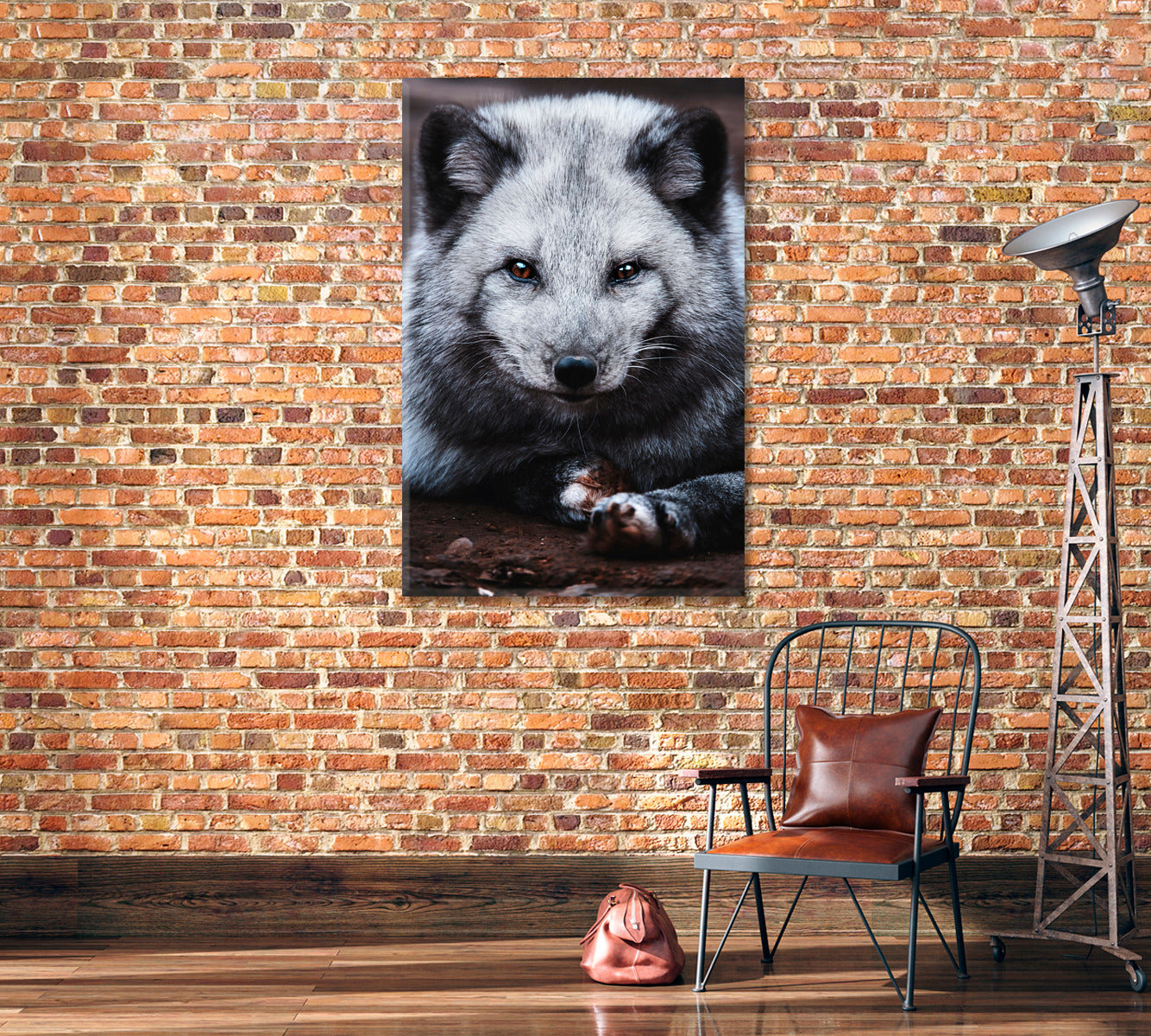 Beautiful Arctic Fox Canvas Print-Canvas Print-CetArt-1 panel-16x24 inches-CetArt