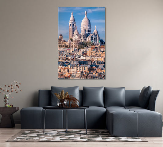 Temple Basilica Sacre Coeur Paris France Canvas Print-Canvas Print-CetArt-1 panel-16x24 inches-CetArt