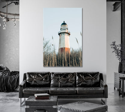 Lighthouse at Montauk Point State Park the Hamptons New York Canvas Print-Canvas Print-CetArt-1 panel-16x24 inches-CetArt