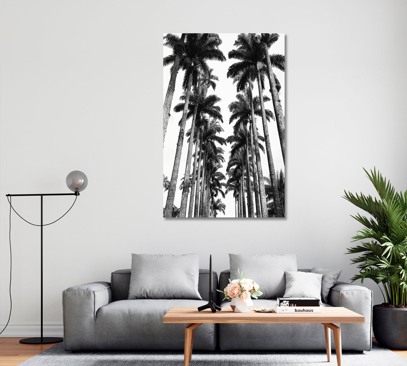 Palm Trees Avenue Rio de Janeiro Botanical Garden Canvas Print-Canvas Print-CetArt-1 panel-16x24 inches-CetArt