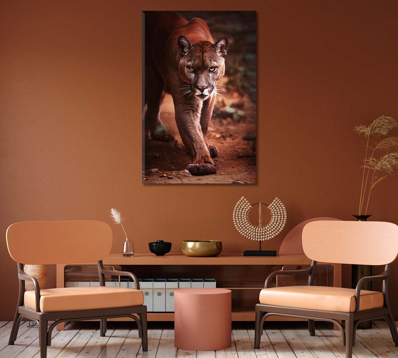 American Puma Canvas Print-Canvas Print-CetArt-1 panel-16x24 inches-CetArt