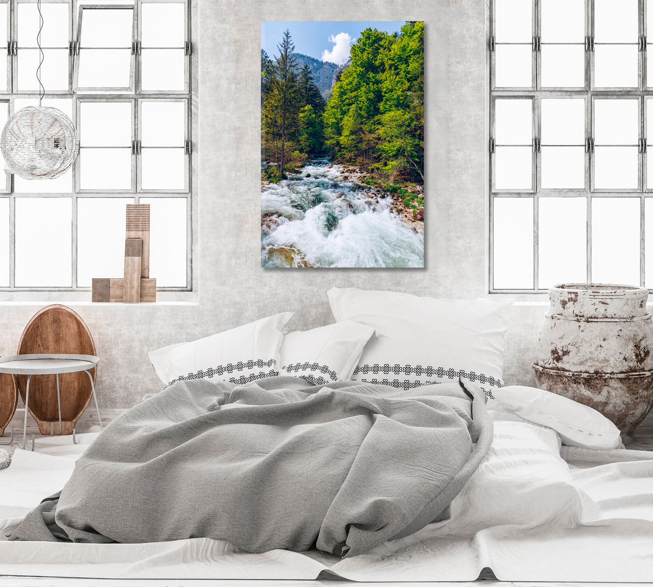 Savica Waterfall Slovenia Alps Beautiful Nature Canvas Print-Canvas Print-CetArt-1 panel-16x24 inches-CetArt