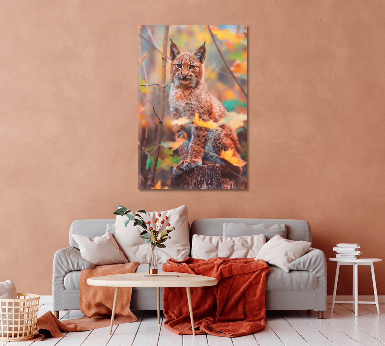 European Lynx Kitten Canvas Print-Canvas Print-CetArt-1 panel-16x24 inches-CetArt