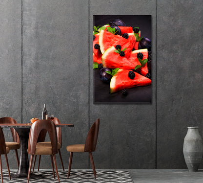 Watermelon Slices Canvas Print-Canvas Print-CetArt-1 panel-16x24 inches-CetArt