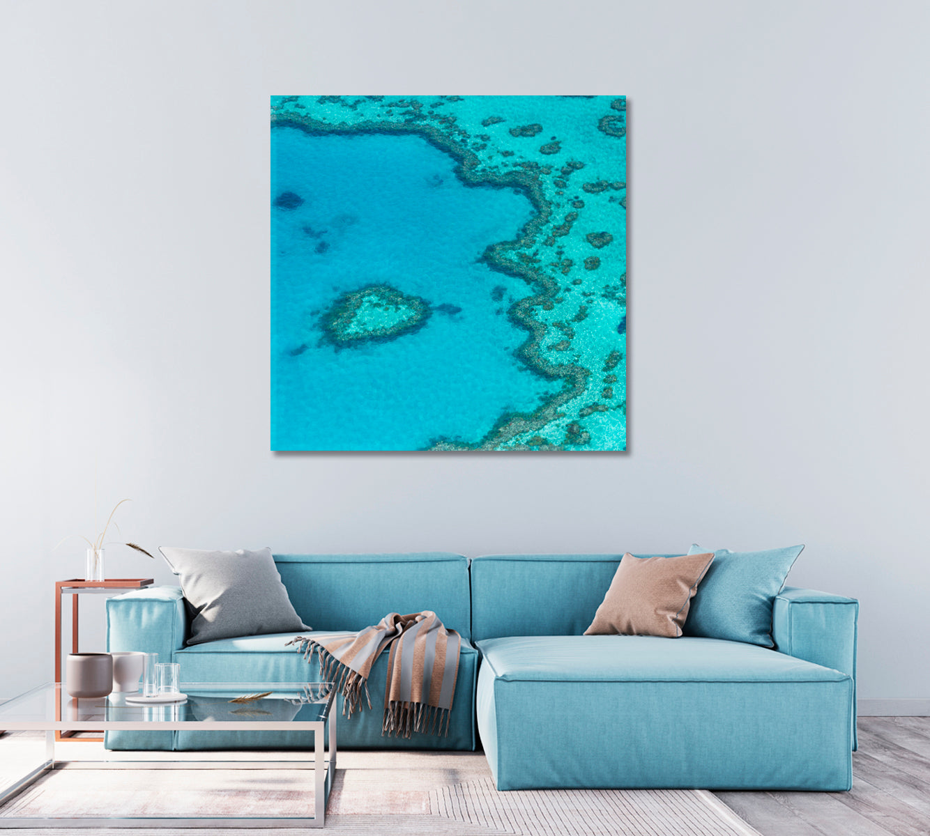 Great Barrier Reef Queensland Australia Canvas Print-Canvas Print-CetArt-1 panel-12x12 inches-CetArt