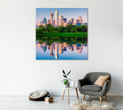 Dallas Skyline United States Canvas Print-Canvas Print-CetArt-1 panel-12x12 inches-CetArt