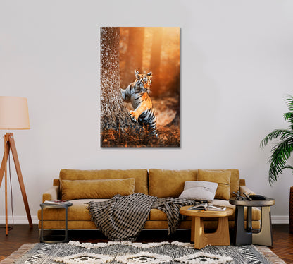 Amur Siberian Tiger Kitten Canvas Print-Canvas Print-CetArt-1 panel-16x24 inches-CetArt