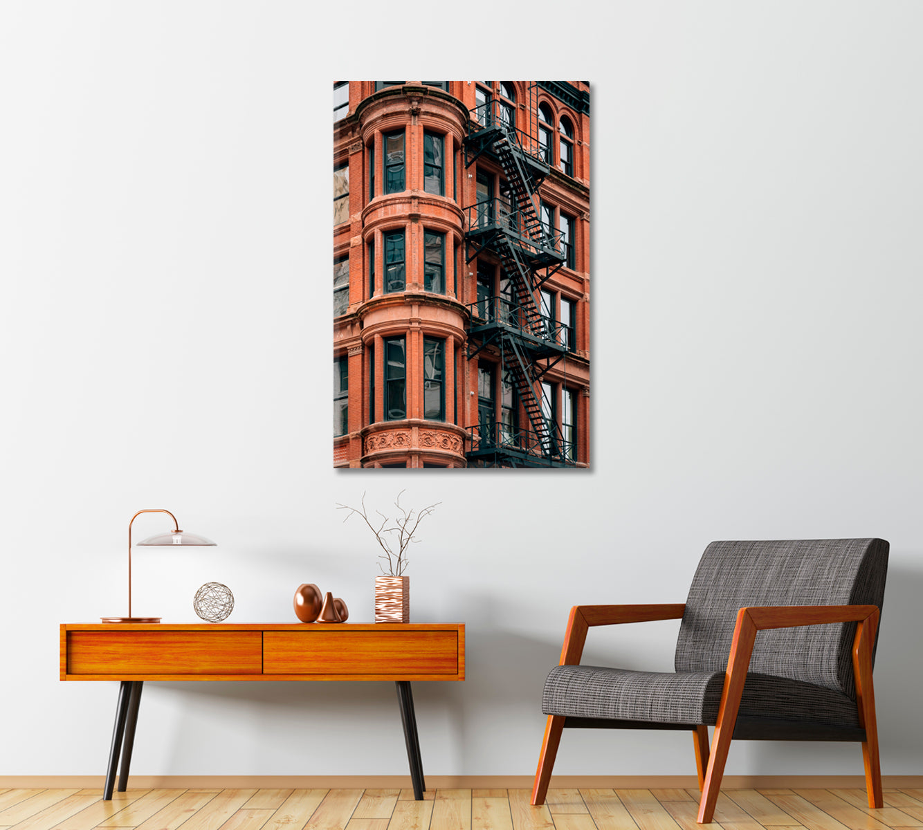 Detroit Architecture Michigan Canvas Print-Canvas Print-CetArt-1 panel-16x24 inches-CetArt