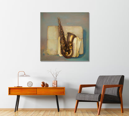 Saxophone Canvas Print-Canvas Print-CetArt-1 panel-12x12 inches-CetArt