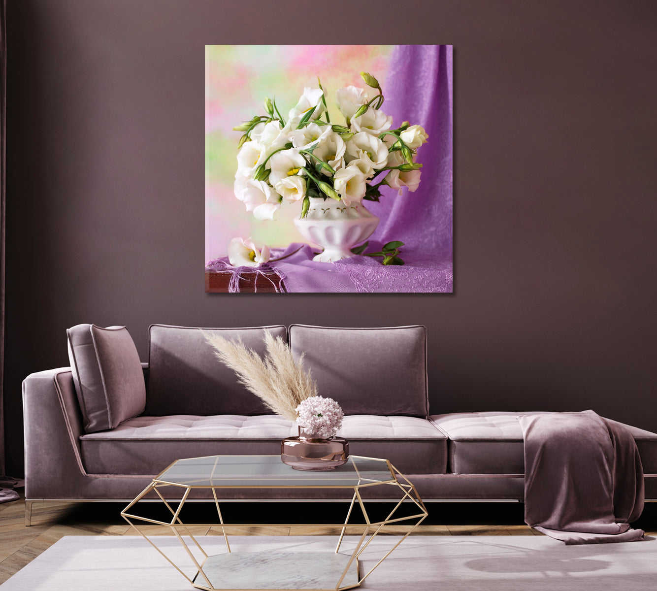 Flowers Still Life Canvas Print-Canvas Print-CetArt-1 panel-12x12 inches-CetArt