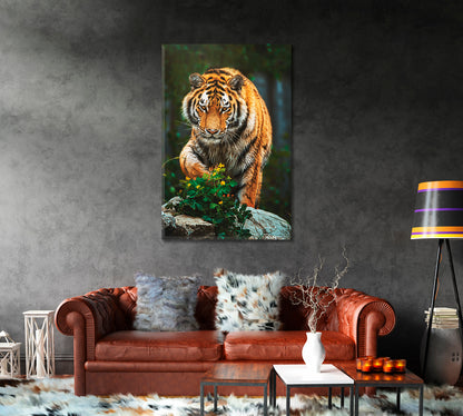 Wild Siberian Tiger Canvas Print-Canvas Print-CetArt-1 panel-16x24 inches-CetArt