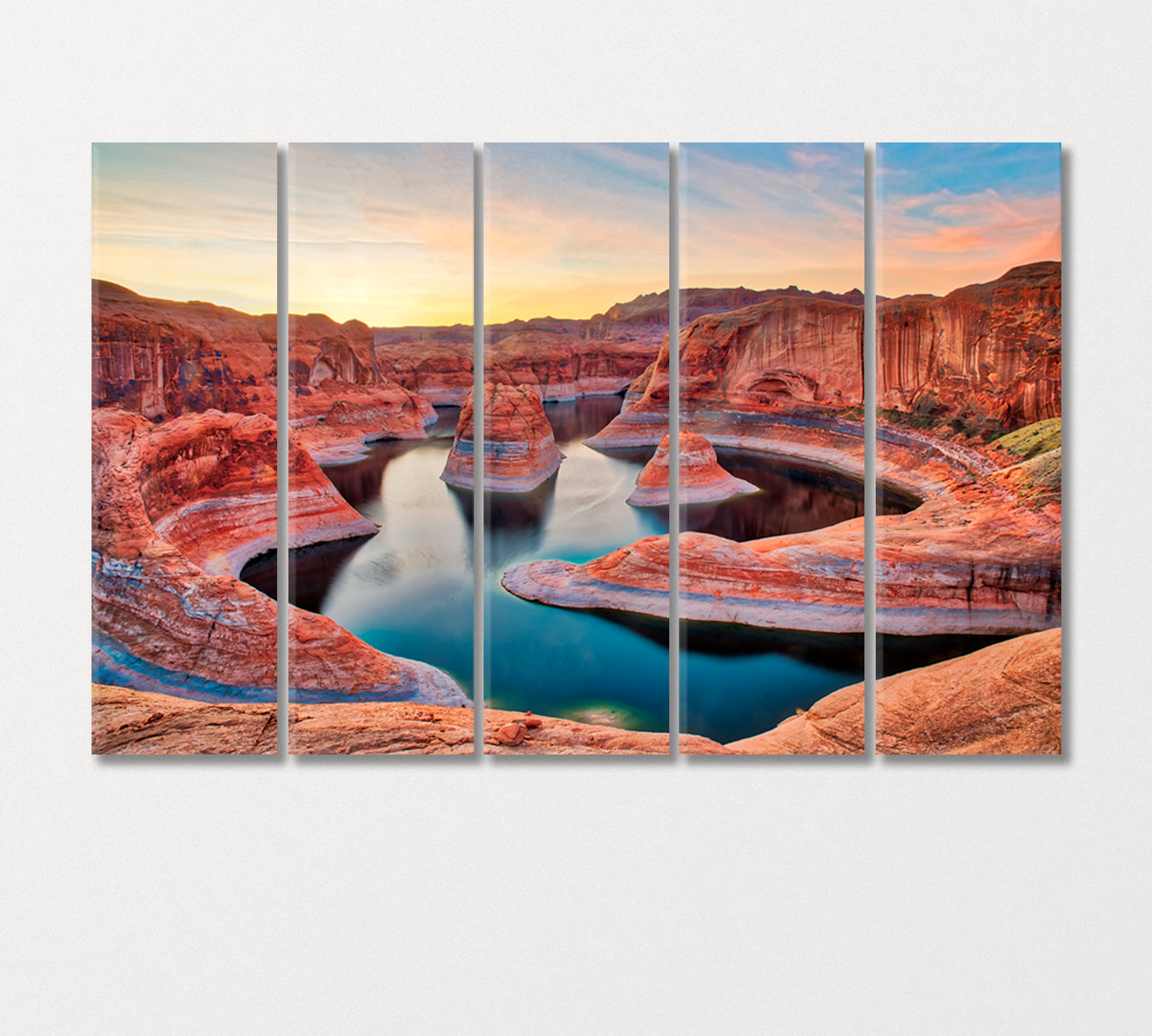 Glen Canyon National Park Arizona United States Canvas Print-Canvas Print-CetArt-5 Panels-36x24 inches-CetArt