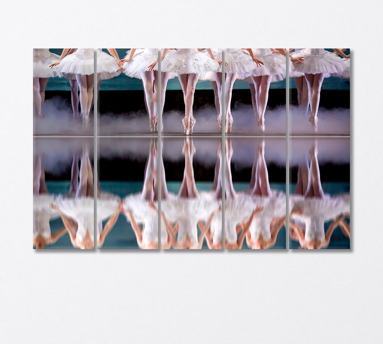 Graceful Legs of Ballerinas Canvas Print-Canvas Print-CetArt-5 Panels-36x24 inches-CetArt