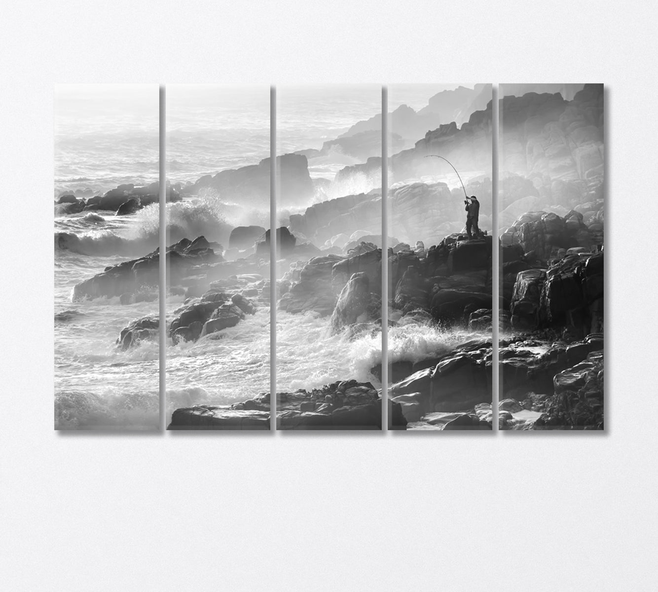 Extreme Fishing Canvas Print-Canvas Print-CetArt-5 Panels-36x24 inches-CetArt