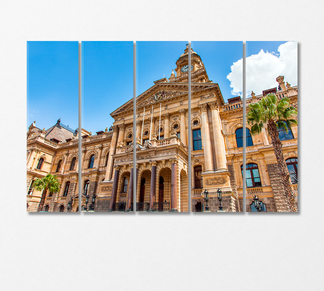 Cape Town City Hall South Africa Canvas Print-Canvas Print-CetArt-5 Panels-36x24 inches-CetArt
