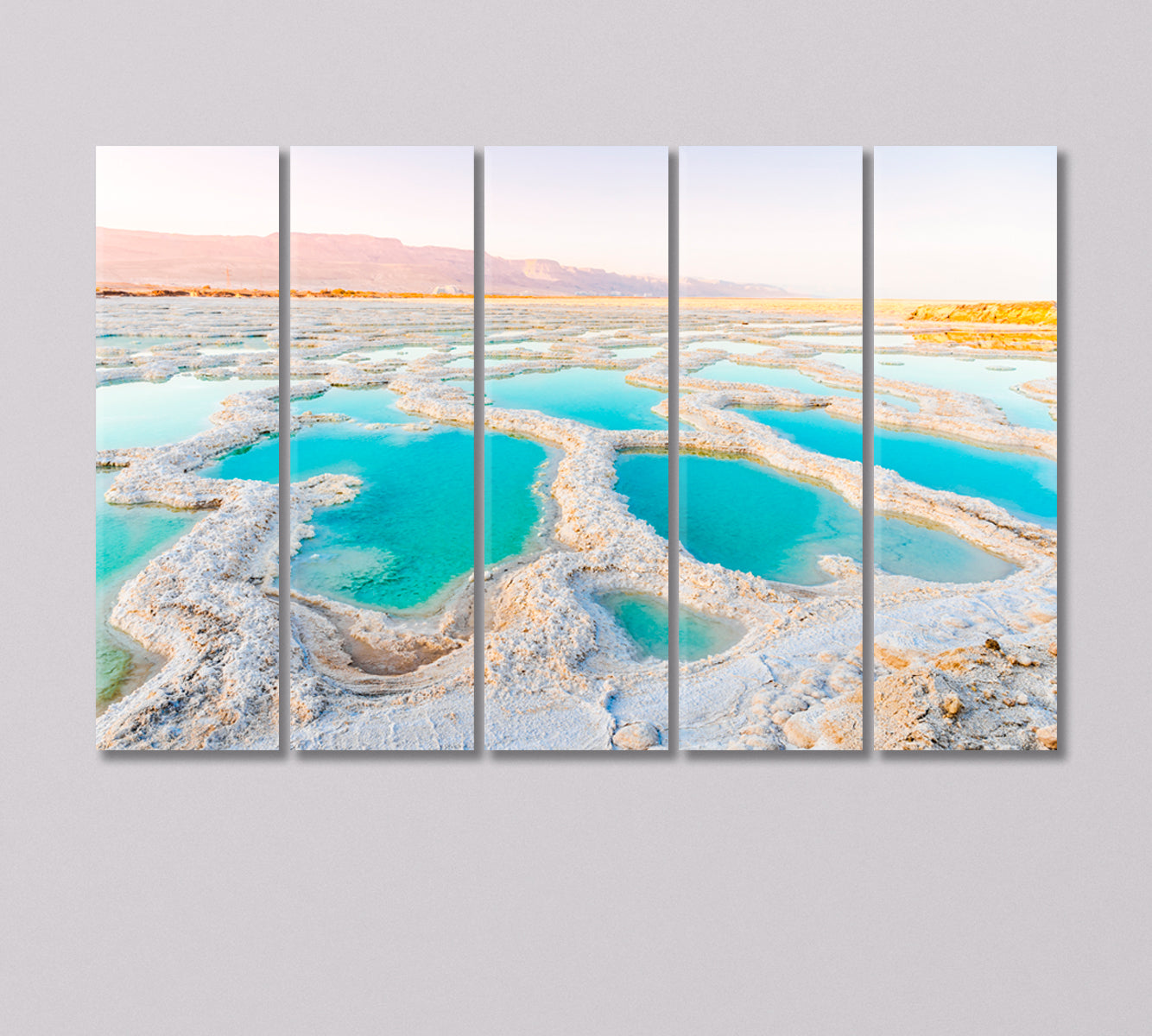 Dead Sea Coast Canvas Print-Canvas Print-CetArt-5 Panels-36x24 inches-CetArt