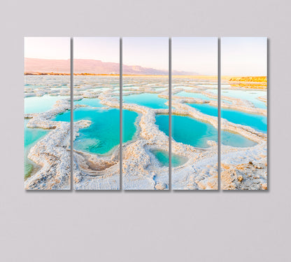 Dead Sea Coast Canvas Print-Canvas Print-CetArt-5 Panels-36x24 inches-CetArt