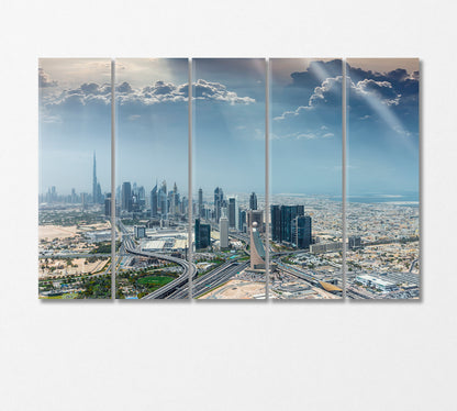 Dubai United Arab Emirates Canvas Print-Canvas Print-CetArt-5 Panels-36x24 inches-CetArt