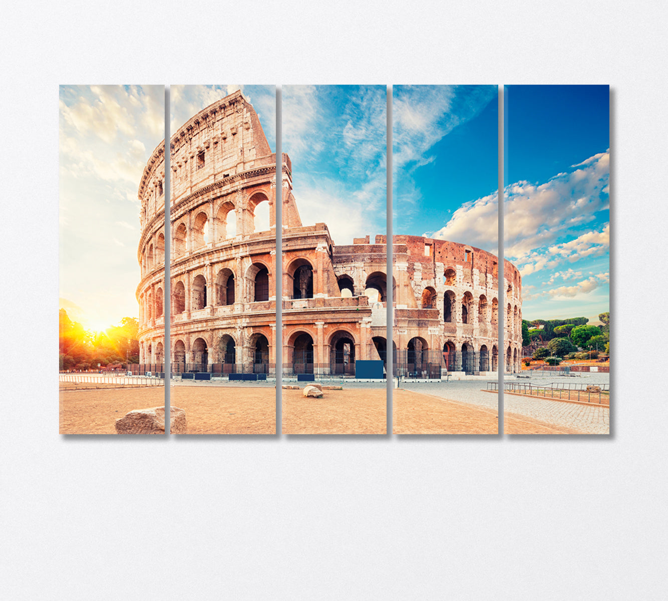 Colosseum or Flavian Amphitheater Rome Italy Canvas Print-Canvas Print-CetArt-5 Panels-36x24 inches-CetArt