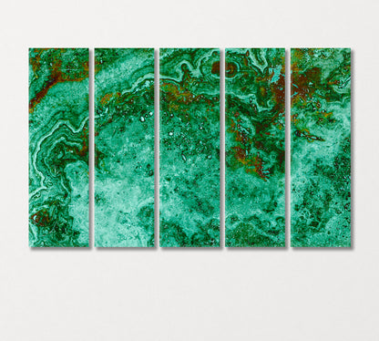Emerald Green Marble Canvas Print-Canvas Print-CetArt-5 Panels-36x24 inches-CetArt