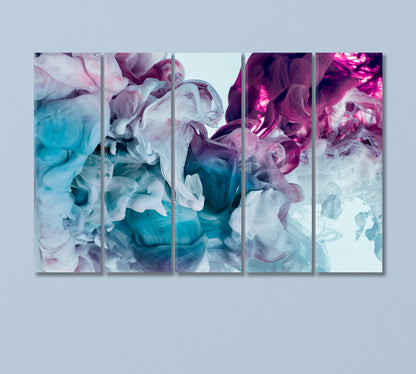 Abstract Blue and Purple Smoke Canvas Print-Canvas Print-CetArt-5 Panels-36x24 inches-CetArt