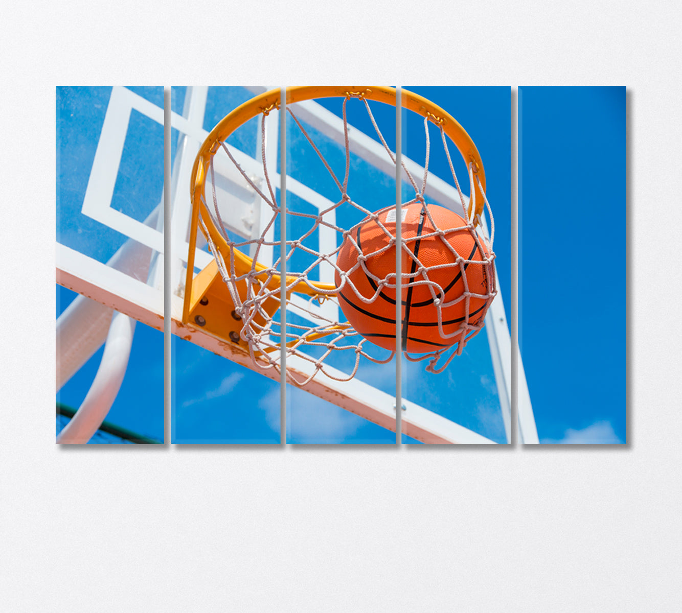 Basketball Ball Canvas Print-Canvas Print-CetArt-5 Panels-36x24 inches-CetArt