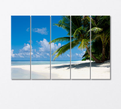 Tropical Paradise Indian Ocean Canvas Print-Canvas Print-CetArt-5 Panels-36x24 inches-CetArt