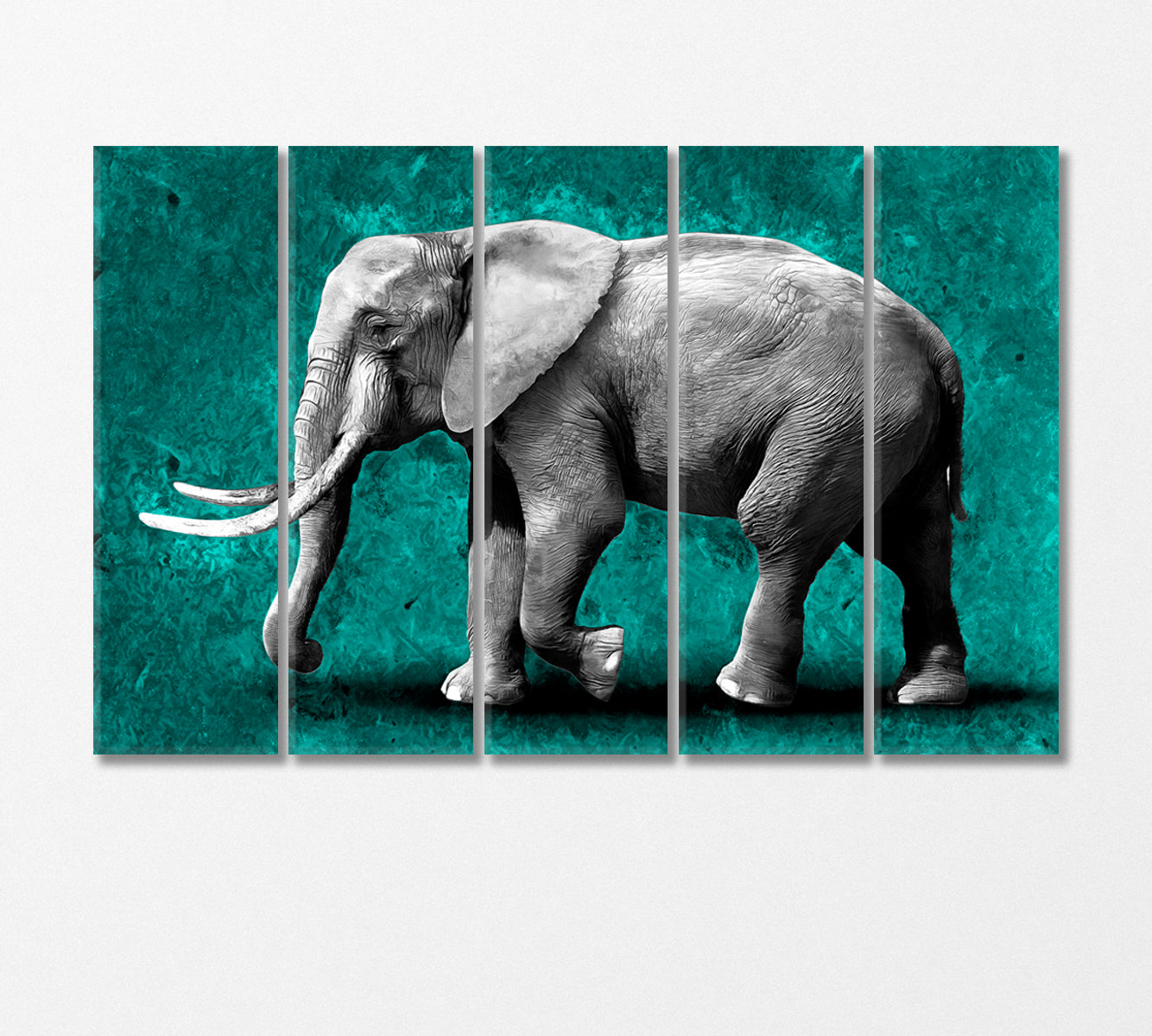 Abstract Elephant Canvas Print-Canvas Print-CetArt-5 Panels-36x24 inches-CetArt