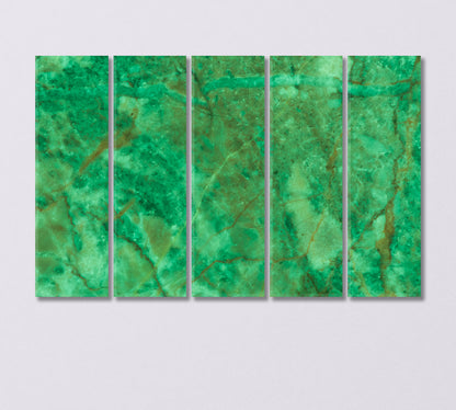 Green Marble Stone Wall Canvas Print-Canvas Print-CetArt-5 Panels-36x24 inches-CetArt