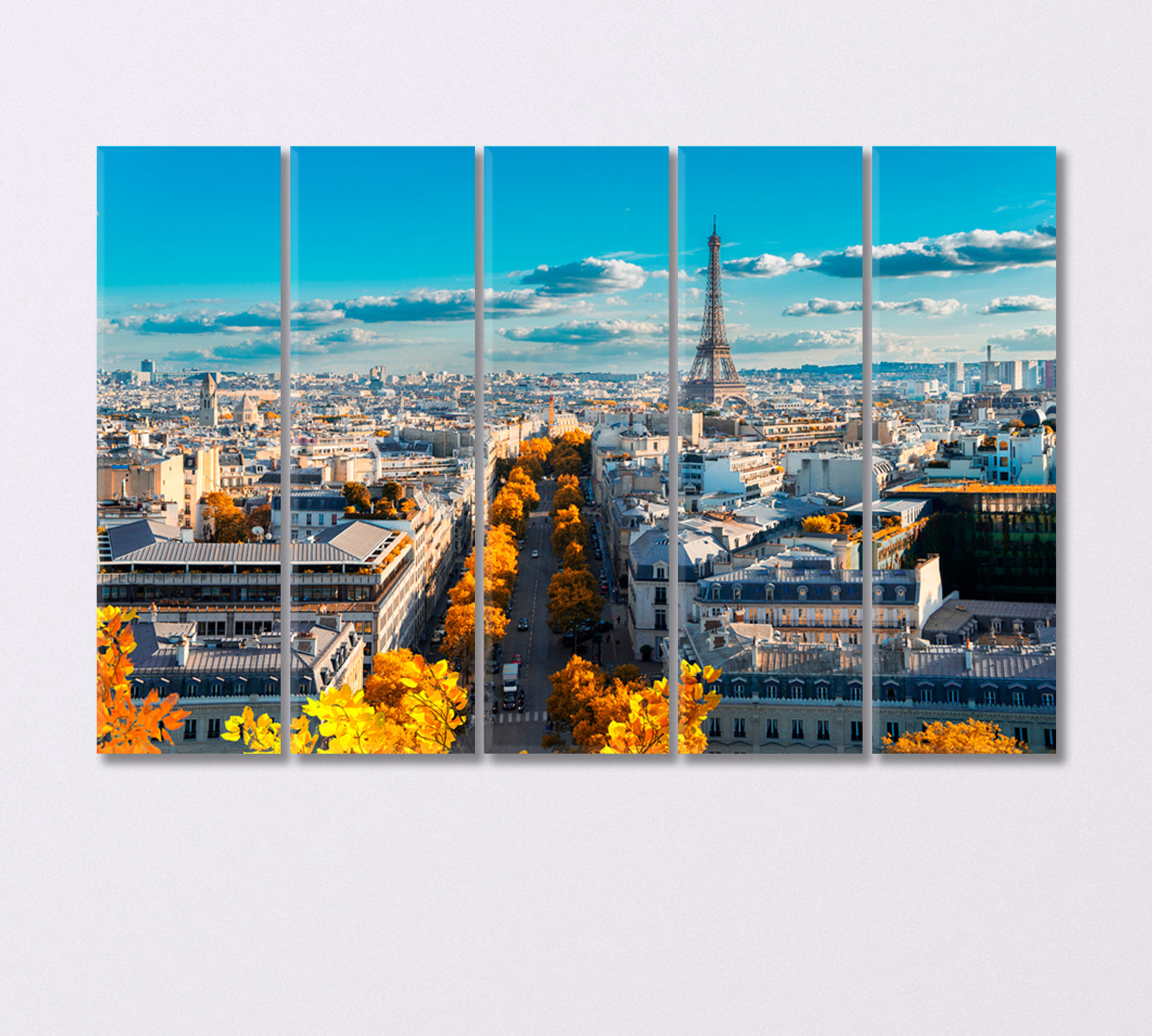 Autumn in Paris Canvas Print-Canvas Print-CetArt-5 Panels-36x24 inches-CetArt