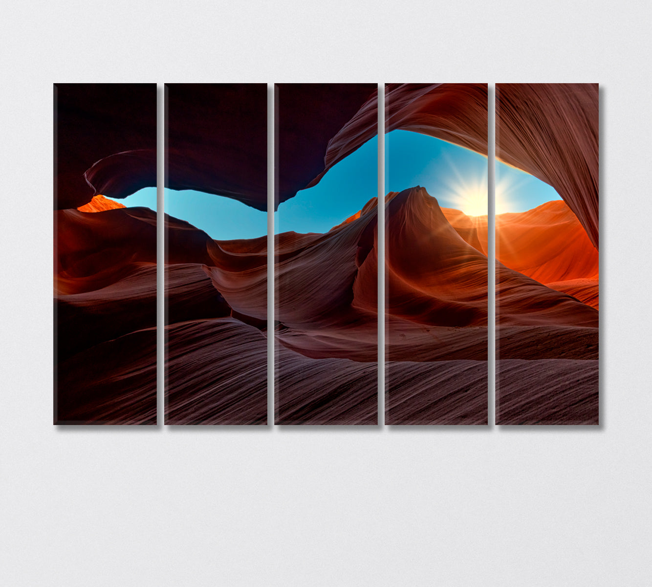 Sandstone in Antelope Canyon Arizona USA Canvas Print-Canvas Print-CetArt-5 Panels-36x24 inches-CetArt