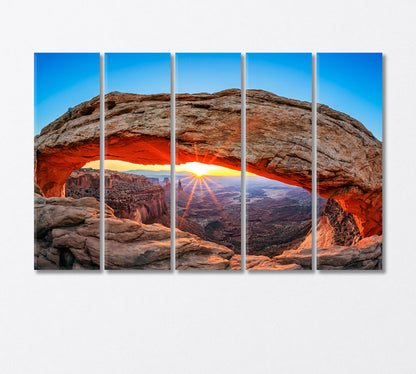 Sunrise at Arch Places Canyonlands Park Utah USA Canvas Print-Canvas Print-CetArt-5 Panels-36x24 inches-CetArt