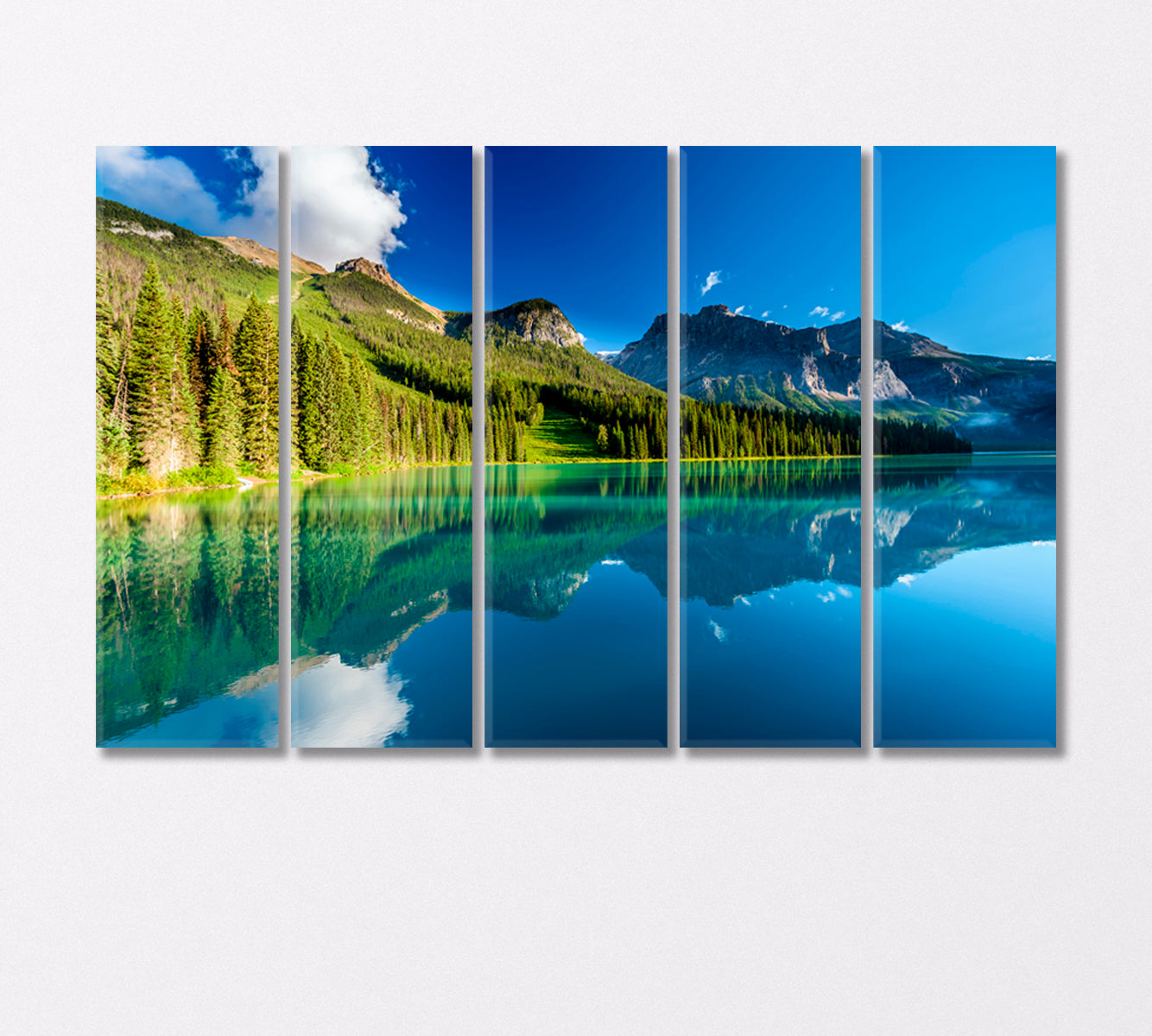 Emerald Lake Canada Canvas Print-Canvas Print-CetArt-5 Panels-36x24 inches-CetArt