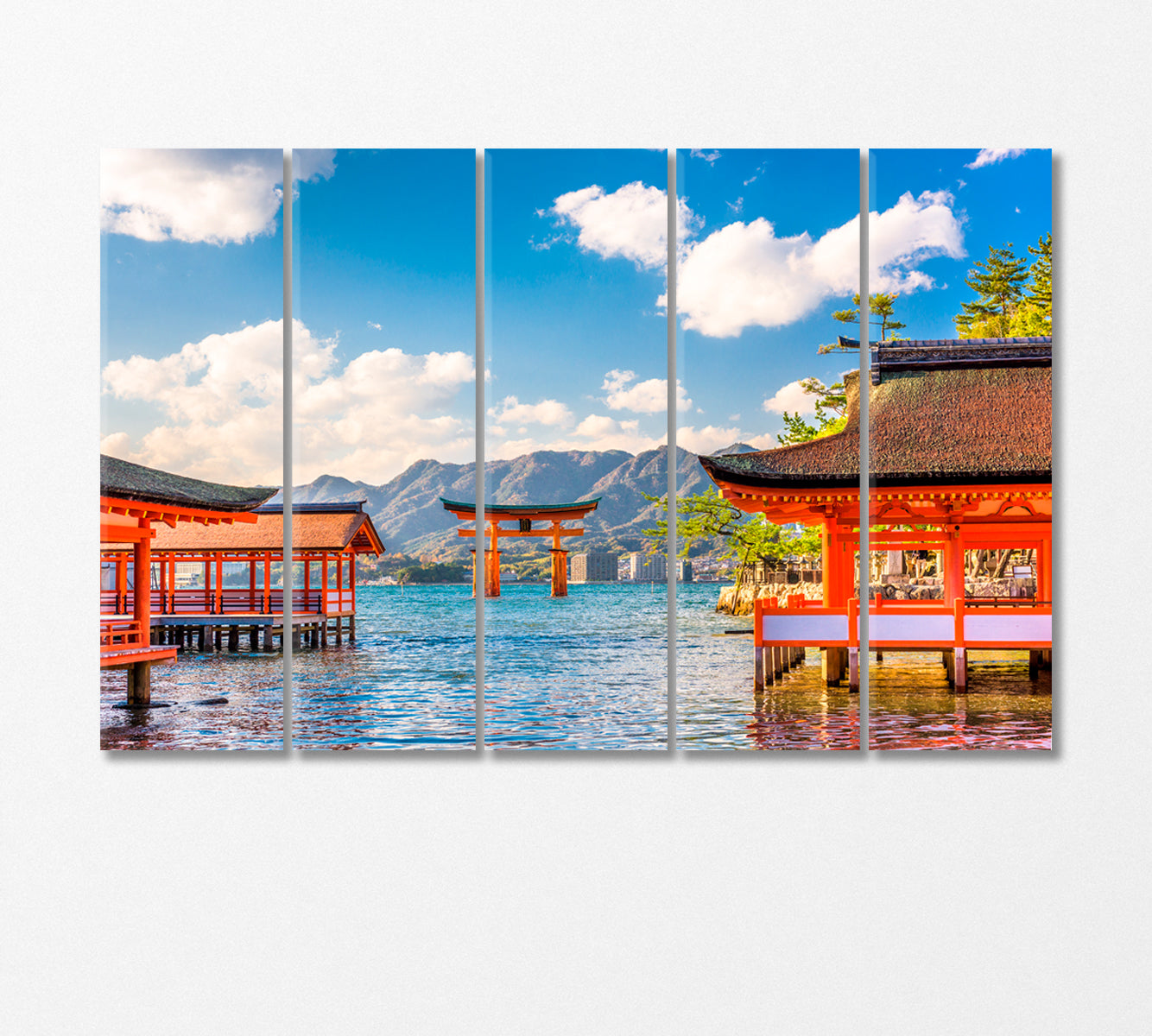 Itsukushima Shrine on Miyajima Island Japan Canvas Print-Canvas Print-CetArt-5 Panels-36x24 inches-CetArt
