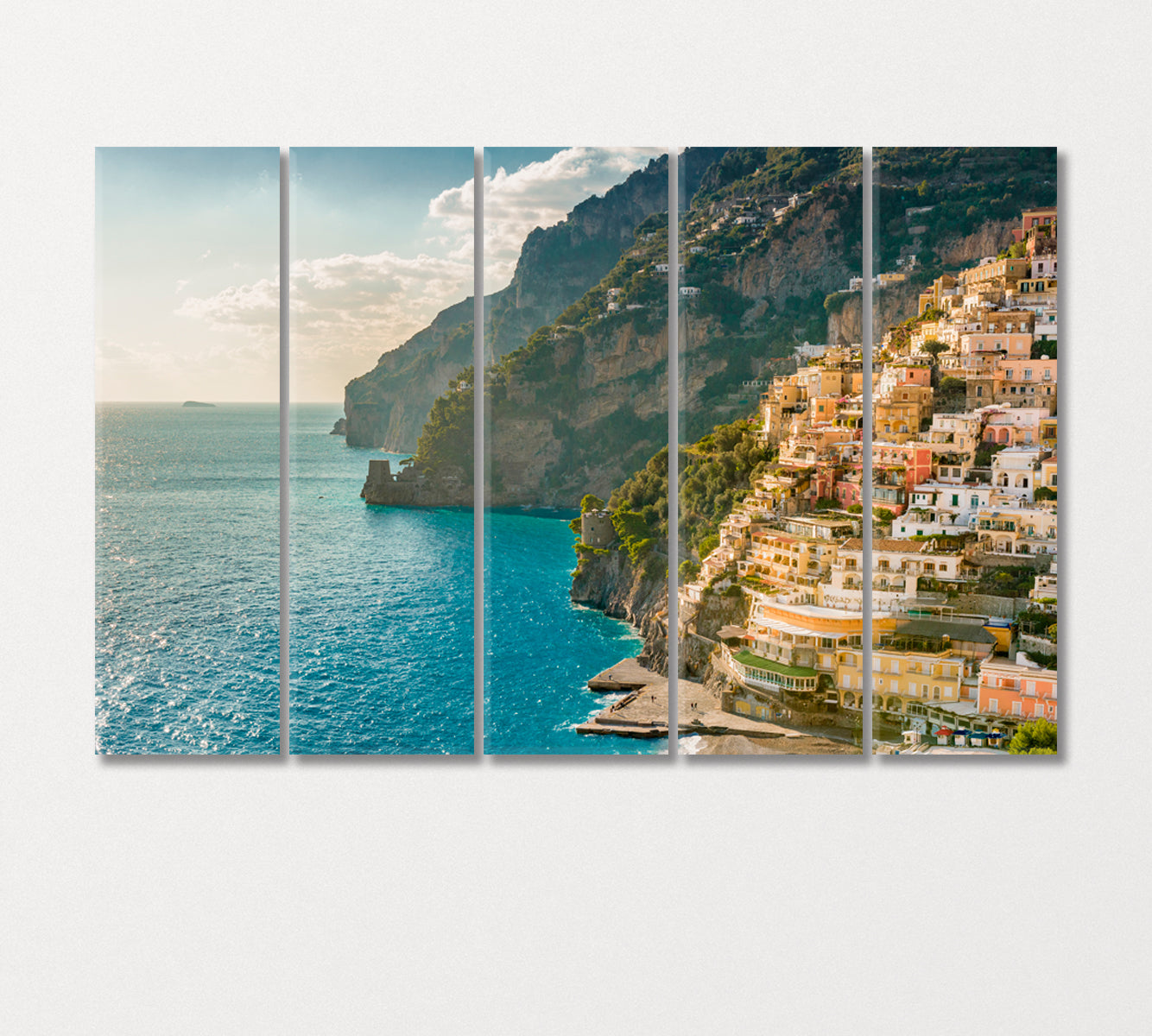 Amalfi Coast Italy Canvas Print-Canvas Print-CetArt-5 Panels-36x24 inches-CetArt