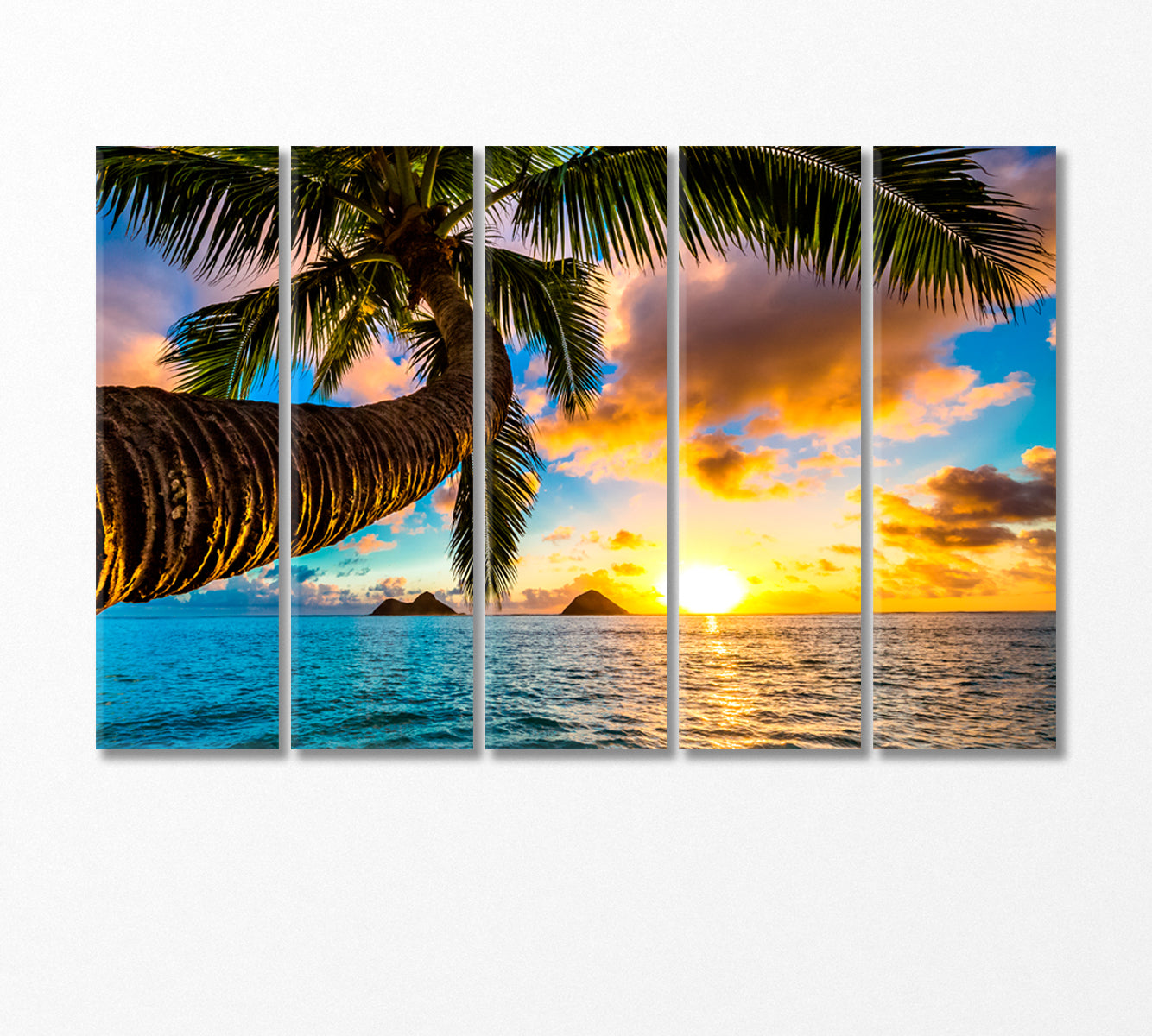 Sunrise over Hawaiian Islands Canvas Print-Canvas Print-CetArt-5 Panels-36x24 inches-CetArt